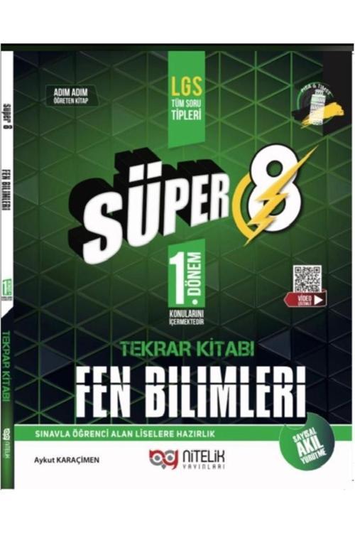 Nitelik 8.sınıf Süper Fen Bilimleri Soru 1.dönem Tekrar Kitabı