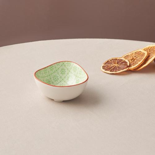 Floral Yeşil Triangle Çerezlik 10 cm