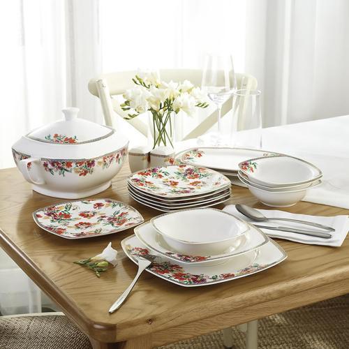 Martina Pink 60 Parça 12 Kişilik Porselen Yemek Takımı