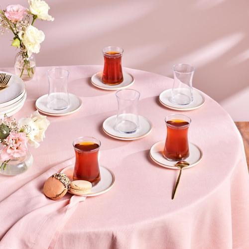 Meridian 6 Kişilik 12 Parça Çay Seti Gold 165 Ml