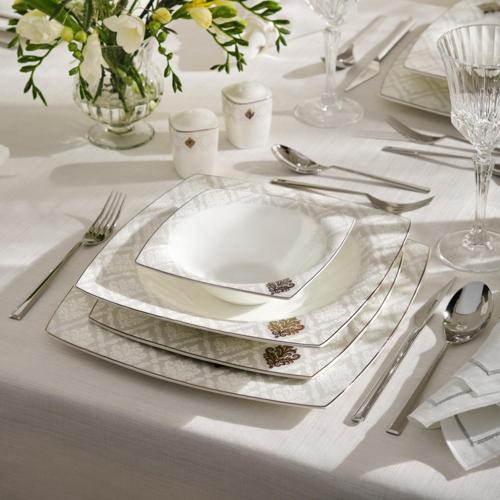 Fine Pearl Ralya 62 Parça 12 Kişilik Yemek Takımı Kare