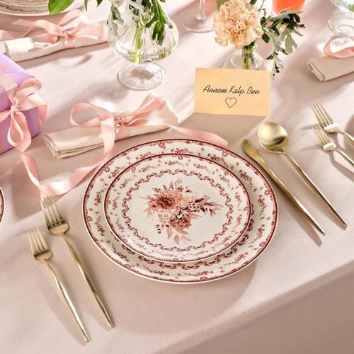 Forever Bone Blume 24 Parça 6 Kişilik Yemek Takımı