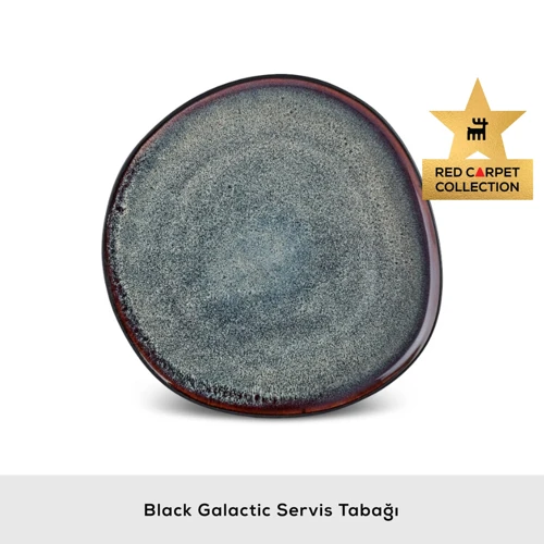 Red Carpet Collection Black Galactic Servis Tabağı 27 cm