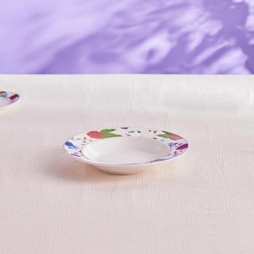 Frida Çukur Tabak Beyaz 22 Cm