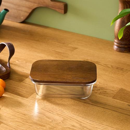 Karya Acacia Cam Saklama Kabı 400 Ml