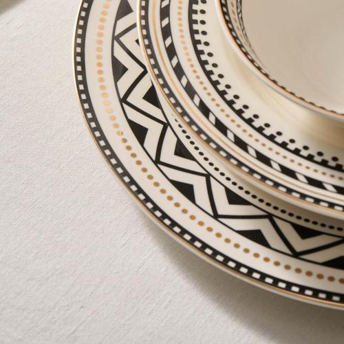 Tria New Bone 24 Parça 6 Kişilik Yemek Takımı Siyah