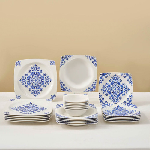 Square Bone Miranda 24 Parça 6 Kişilik Yemek Takımı