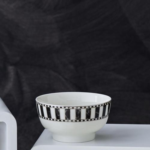 Damalı Çizgili Porselen Çerezlik 11 Cm
