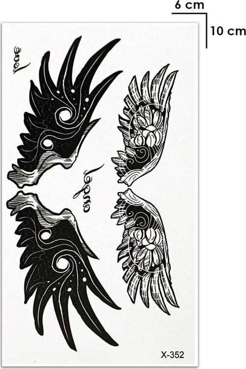Angel Kanat Kalça Bel Geçici Dövme Tattoo Aksesuar Şık Geçici Dövme