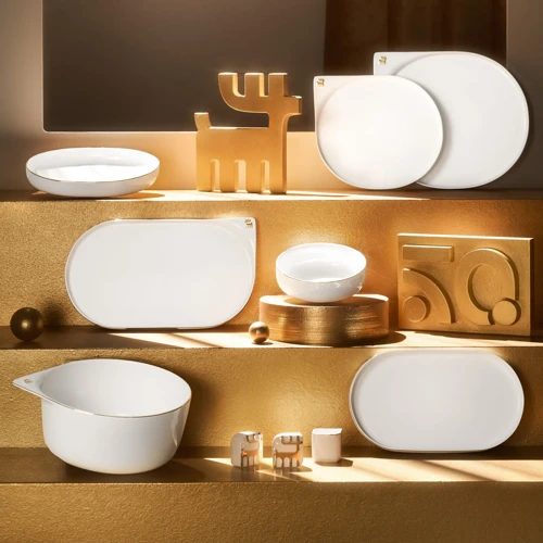 50. Yıl İmza Koleksiyonu Streamline New Bone Sign 59 Parça 12 Kişilik Yemek Takımı Gold