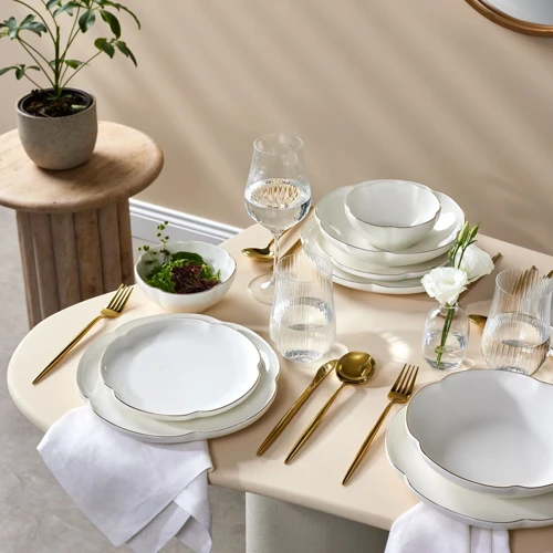 Flora Porselen 24 Parça 6 Kişilik Yemek Takımı