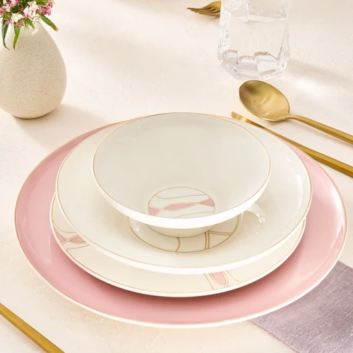 Elegance Bone Blush 24 Parça 6 Kişilik Yemek Takımı