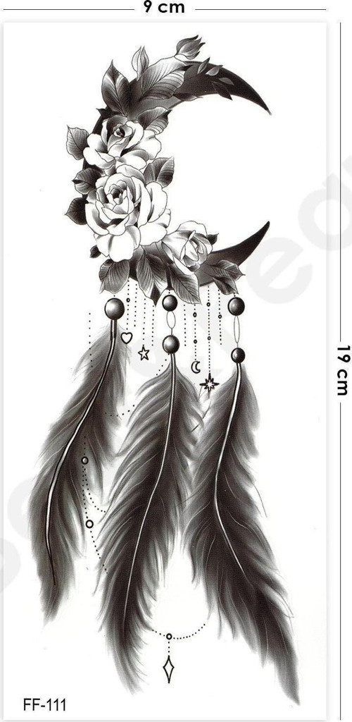 Düş Kapanı Geçici Dövme Dreamcatcher Tattoo KOL BACAK VUCUT İÇİN GEÇİCİ DÖVME Şık Vücut D