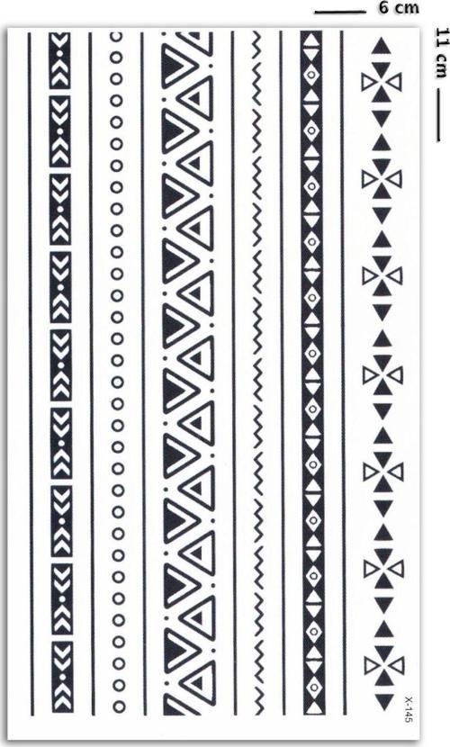 Etnik Desenli Mini Boy El Ve Parmak Dövmesi