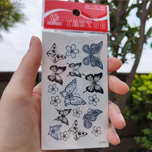 Karışık Renkli Kelebek Dövmesi 3 Mini Tatto Aksesuar Vucüt