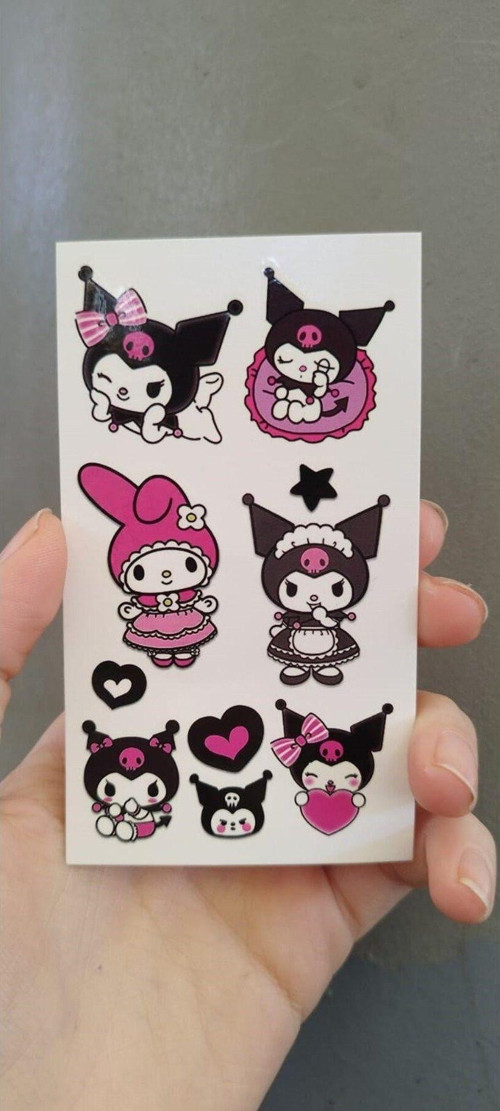 Kuromi&Melody Geçici Dövme Tattoo Aksesuar Şık