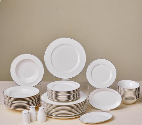 Elegance Bone Lexi 53 Parça 12 Kişilik Yemek Takımı Platin