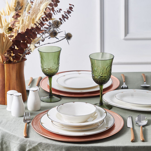 Elegance Bone Nora 74 Parça 12 Kişilik Yemek Takımı