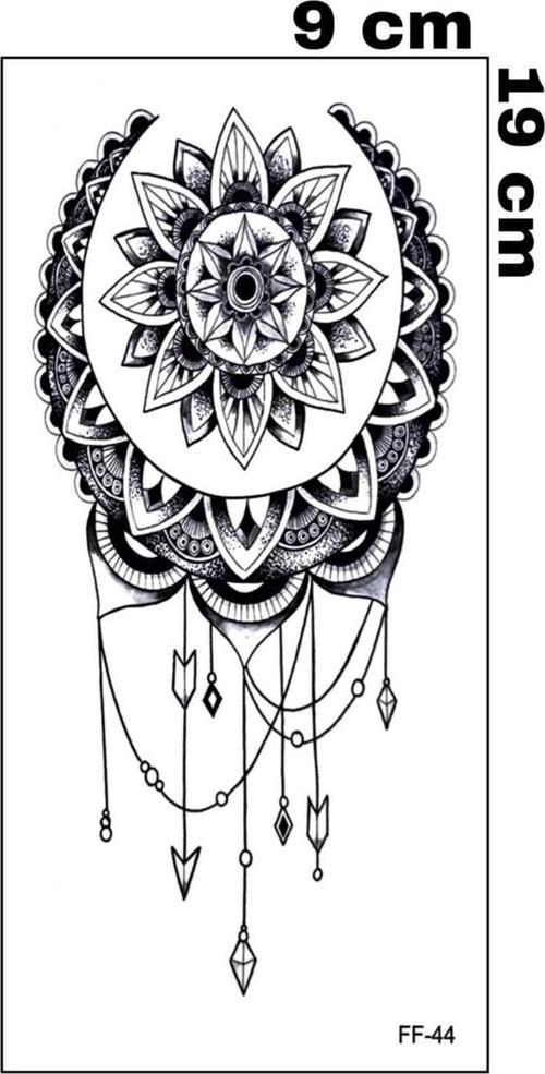 ŞAMDAN DESEN SIRT GÖĞÜS VUCUT İÇİN GEÇİCİ DÖVME Aksesuar Şık Vücut Dövmesi