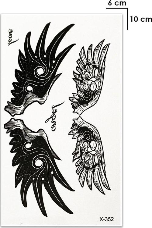 Angel Kanat Kalça Bel Geçici Dövme Tattoo