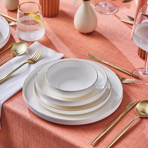 Stream Bone Saturn 24 Parça 6 Kişilik Yemek Takımı Gold