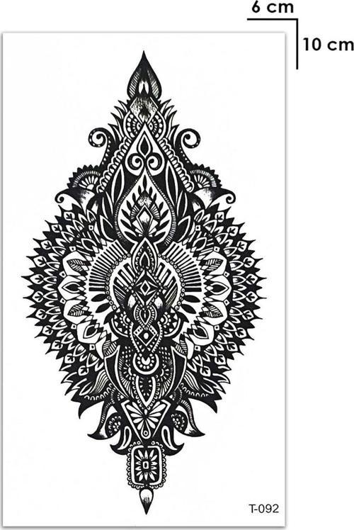 Göğüs Arası Hint Motifli Geçici Dövme Tattoo Aksesuar Şık Moda Aksesuar