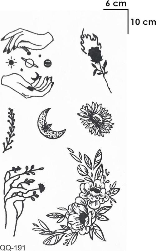 Minimal Magic Tattoo Kol Geçici Dövme Şık Moda Aksesuar