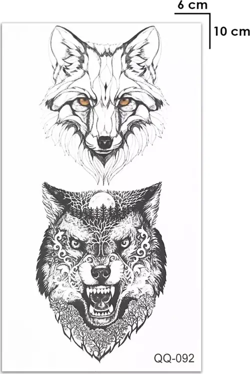 Tribal Kurt Kol Geçici Dövme Tattoo Aksesuar Şık Moda Hediyelik