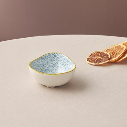 Floral Mavi Triangle Çerezlik 10 cm