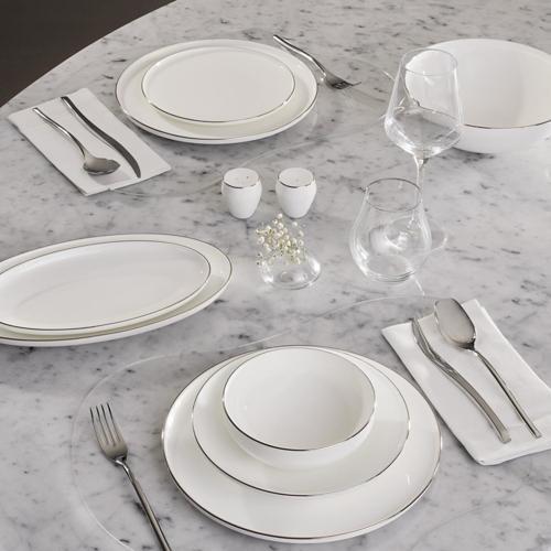 Fine Bone Meridian 59 Parça 12 Kişilik Yemek Takımı Platin