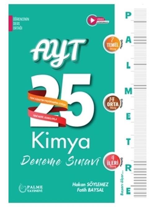 Palme Yks Ayt Kimya 25 Deneme Sınavı Palmetre Serisi *Yeni* - Palme Yayınları