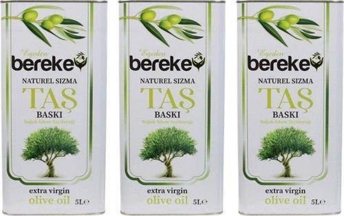 3 Lü Sızma Soğuk Sıkım Taş Baskı Zeytinyağı 5 Litre