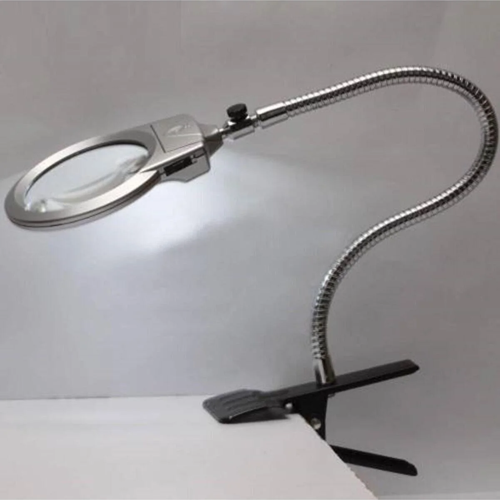 Işıklı Büyüteç Tamirci Büyüteci Çalışma Lambası Lup Mercek 130 Mm
