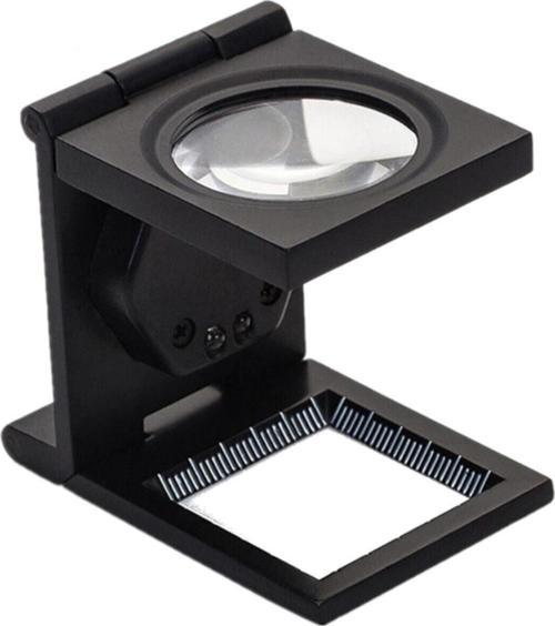 Led Işıklı Lup Mercek Metal Katlanır Ölçekli Kılıflı Büyüteç