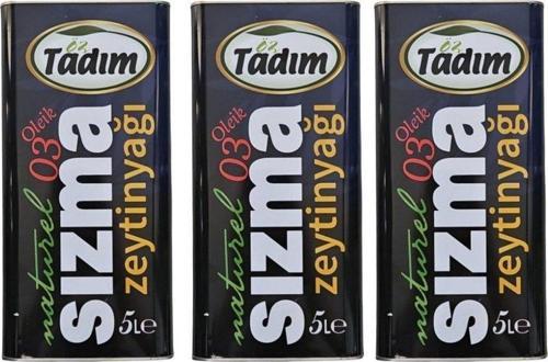 3 Lü Naturel Sızma Soğuk Sıkım Taş Baskı Zeytinyağı 5 Litre
