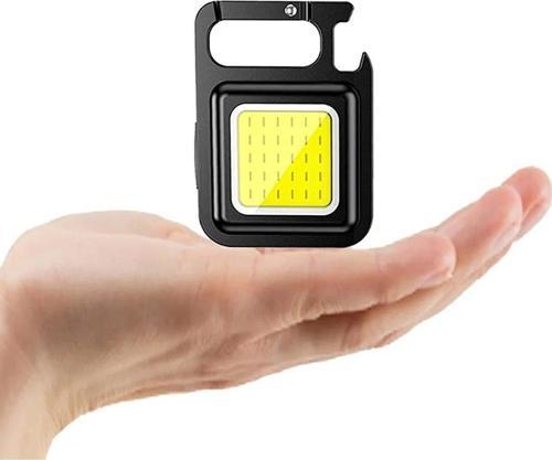 Led Anahtarlıklı El Feneri Şişe Açacağı Usb’Li Şarj Edilebilir Cep Boy Cob Led Mıknatıslı 4Işık Mod