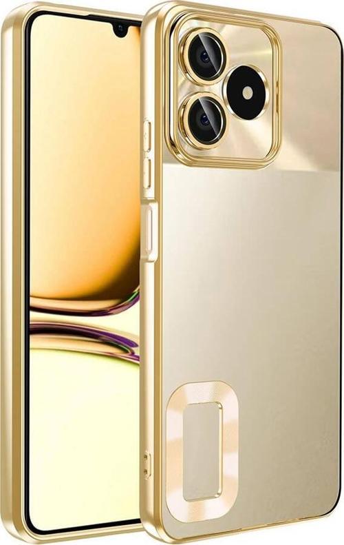 Realme Note 50 Kılıf Köşeleri Renkli Şeffaf Kamera Korumalı Silikon Luxury Kapak