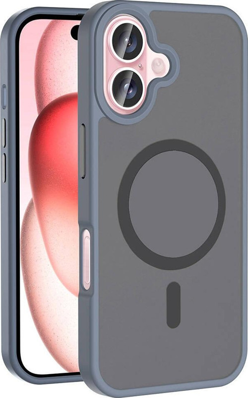 iPhone 16 Plus Kılıf Mat Arka Yüzey Wireless Şarj Özellikli Sio Kapak
