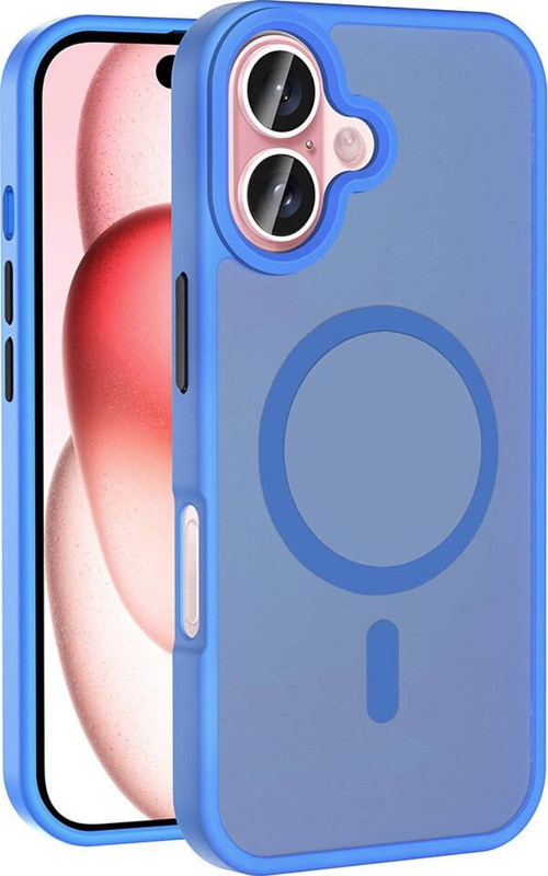 iPhone 16 Plus Kılıf Mat Arka Yüzey Wireless Şarj Özellikli Sio Kapak