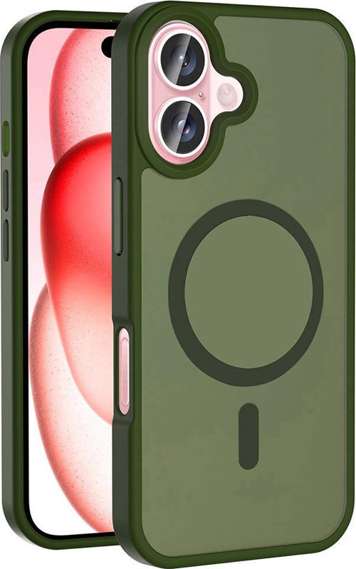 iPhone 16 Plus Kılıf Mat Arka Yüzey Wireless Şarj Özellikli Sio Kapak