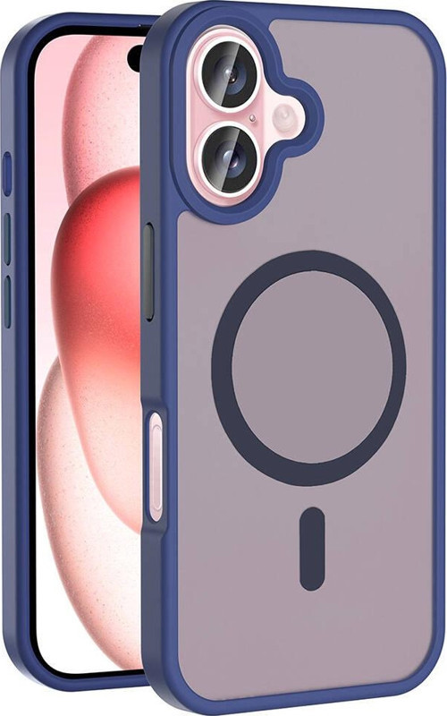iPhone 16 Plus Kılıf Mat Arka Yüzey Wireless Şarj Özellikli Sio Kapak