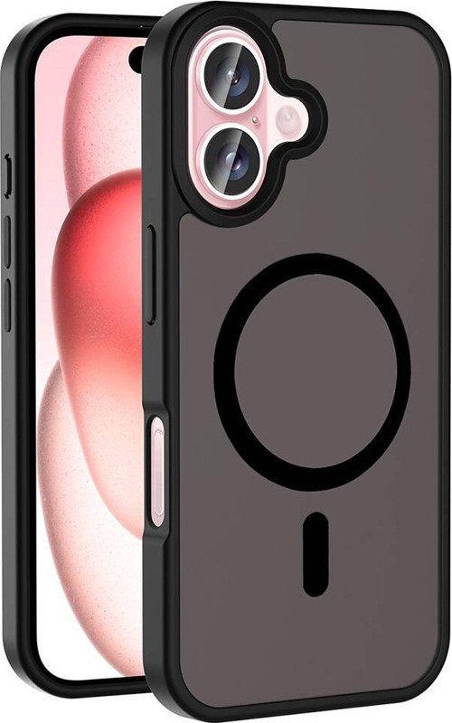 iPhone 16 Plus Kılıf Mat Arka Yüzey Wireless Şarj Özellikli Sio Kapak