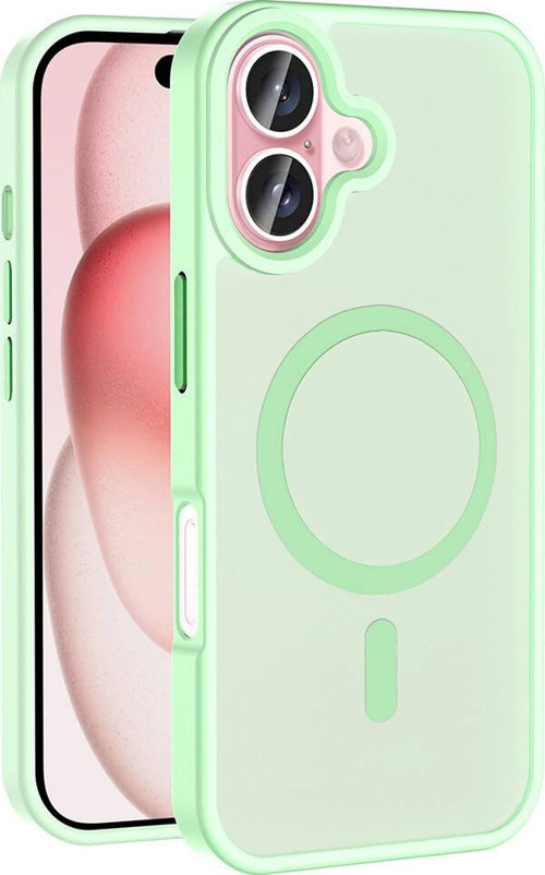iPhone 16 Plus Kılıf Mat Arka Yüzey Wireless Şarj Özellikli Sio Kapak