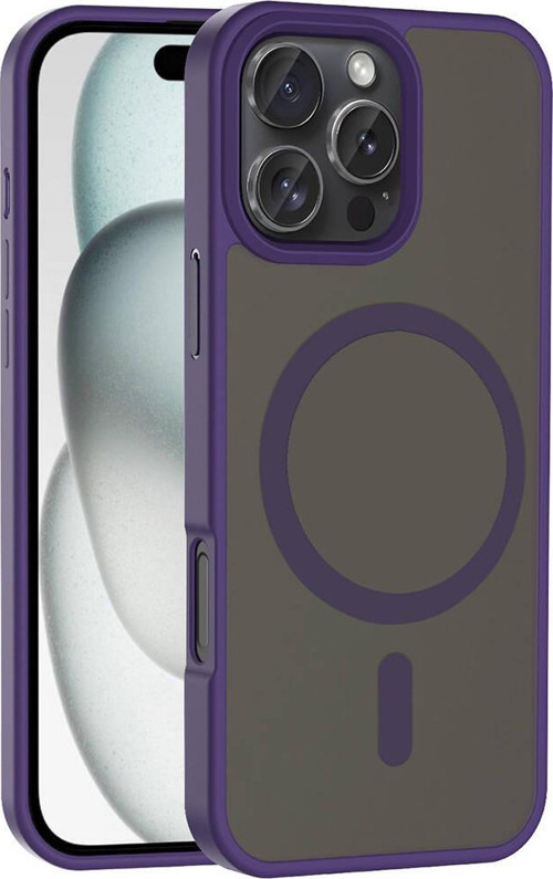 Apple iPhone 16 Pro Max Kılıf Mat Arka Yüzey Wireless Şarj Özellikli Sio Kapak