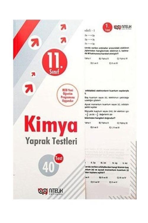 Nitelik 11. Sınıf Kimya Yaprak Test *Yeni* 2019 - 