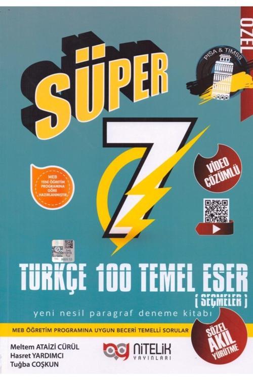 Nitelik 7.sınıf Süper Türkçe 100 Temel Eser Deneme