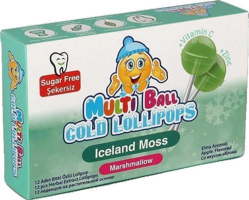 MULTIBALL COLD - ICELAND MOSS 12 Lİ LOLİPOP