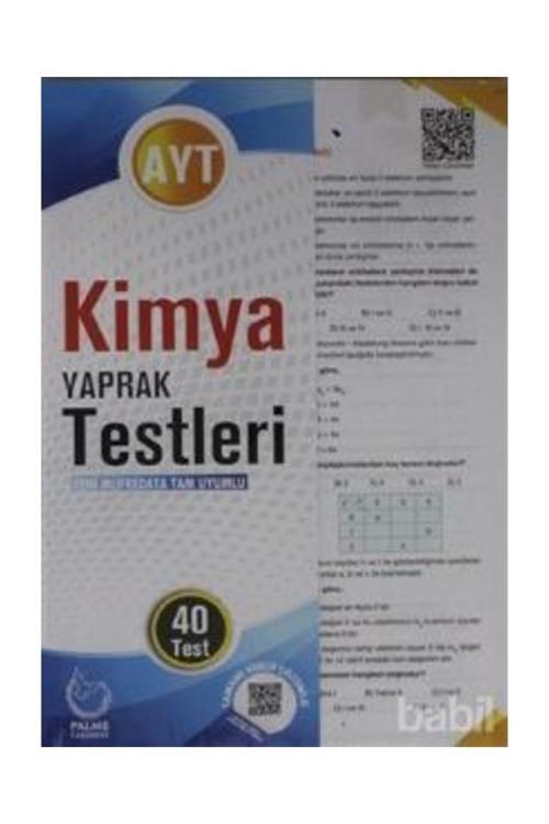 Ayt Kimya Yaprak Test ( 40 Test ) - Palme Yayınları