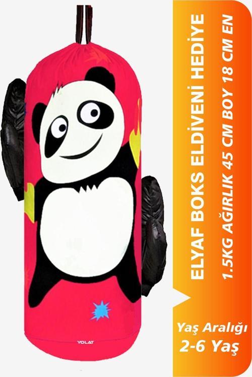 Çocuk Kum Torbası Boks Torbası 2-6 Yaş Orijinal Dayanıklı Unisex Eldiven Hediyeli