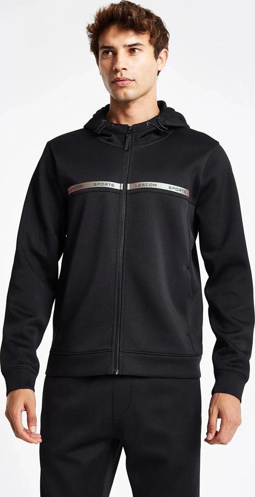 24N-1128 Erkek Fermuarlı Kapüşonlu Sweatshirt